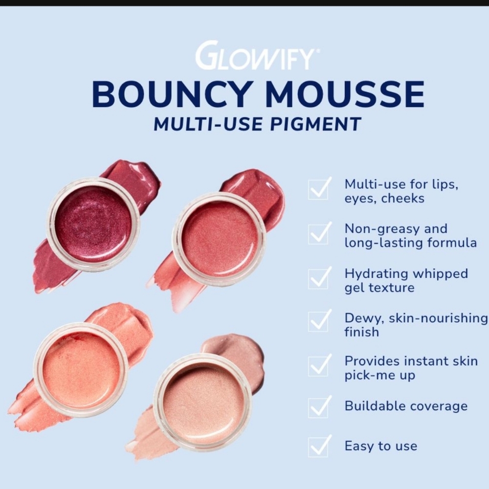 Pillow Peach Glowify Bouncy Mousse Multi-Use Pigment by SeneGence